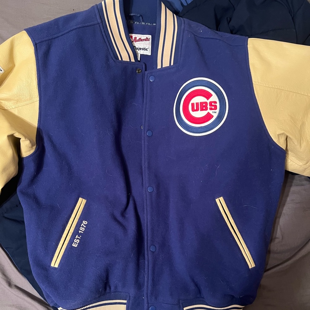 Vintage Chicago Cubs Authentic Majestic Varsity Jacket